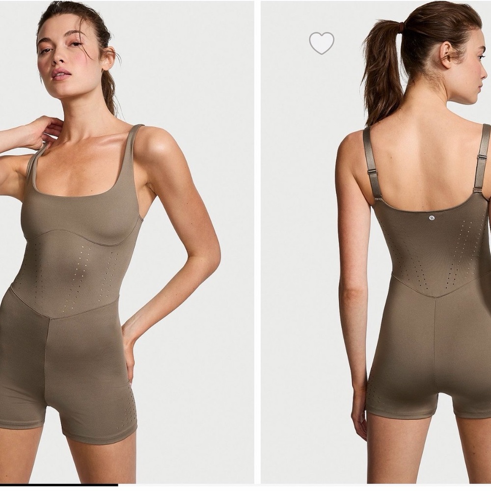 Victoria's Secret Olive Perforated short onesie - Picture 4 of 4